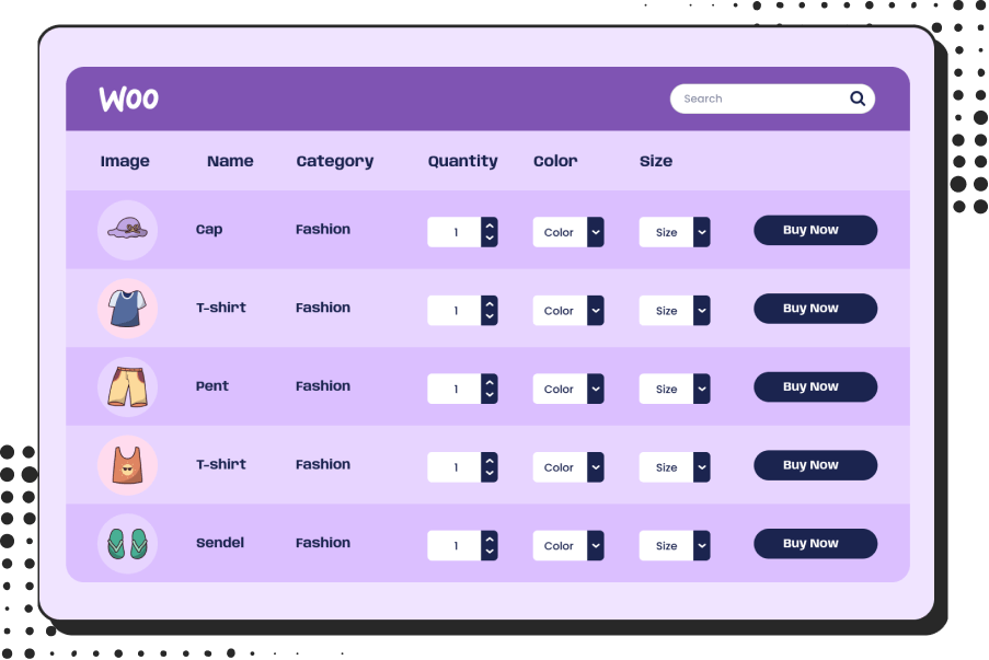 WooCommerce products in Ninja Tables