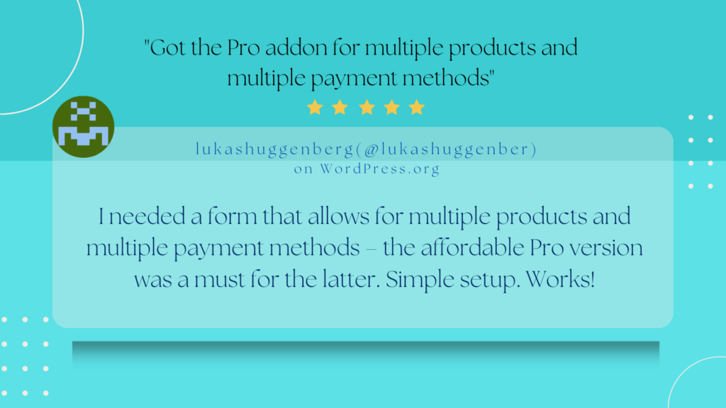 Review about Paymattic Pro from wordpress.org