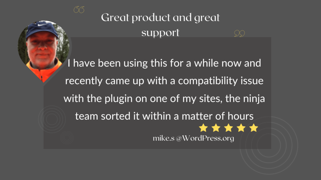 Review about Paymattic support from wordpress.org