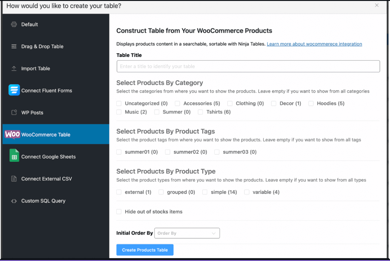 Create Smart Tables With Ninja Tables Advanced Table Mode