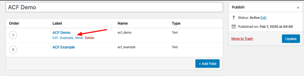 ACF demo