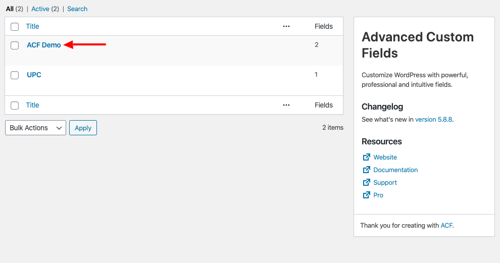 ACF Ratings: Search