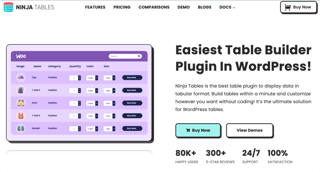 WooCommerce Product Table Lite – Plugin WordPress