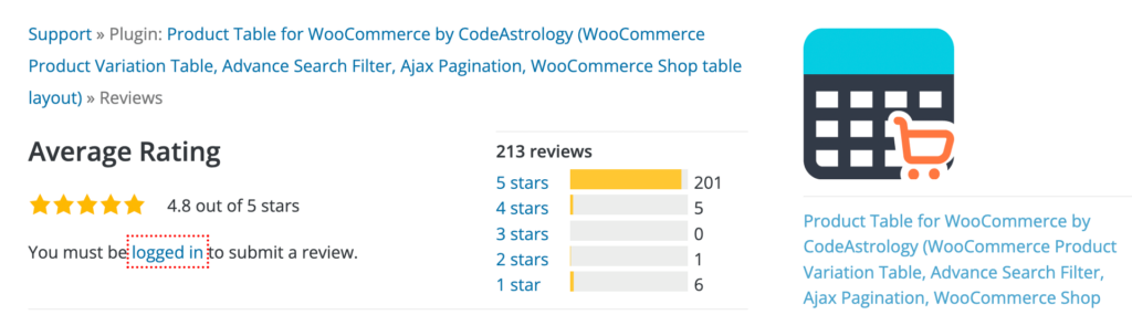 Woo Product Table review