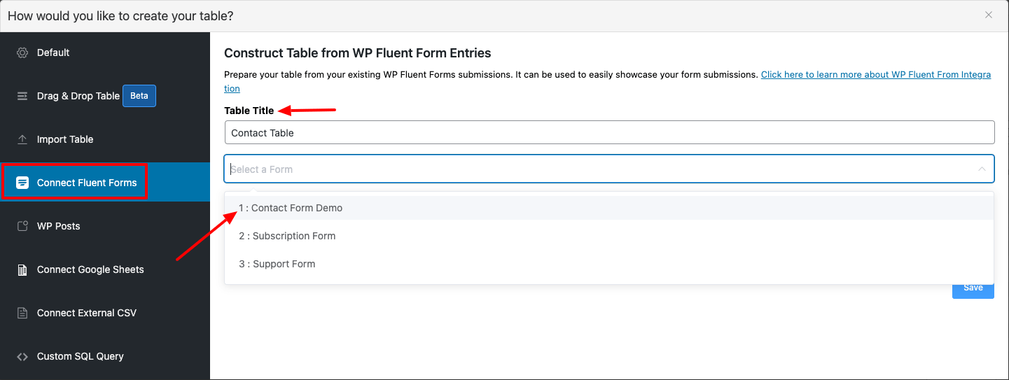 Fluent Forms Integration With Ninja Tables Fluent Forms Integration With Ninja Tables