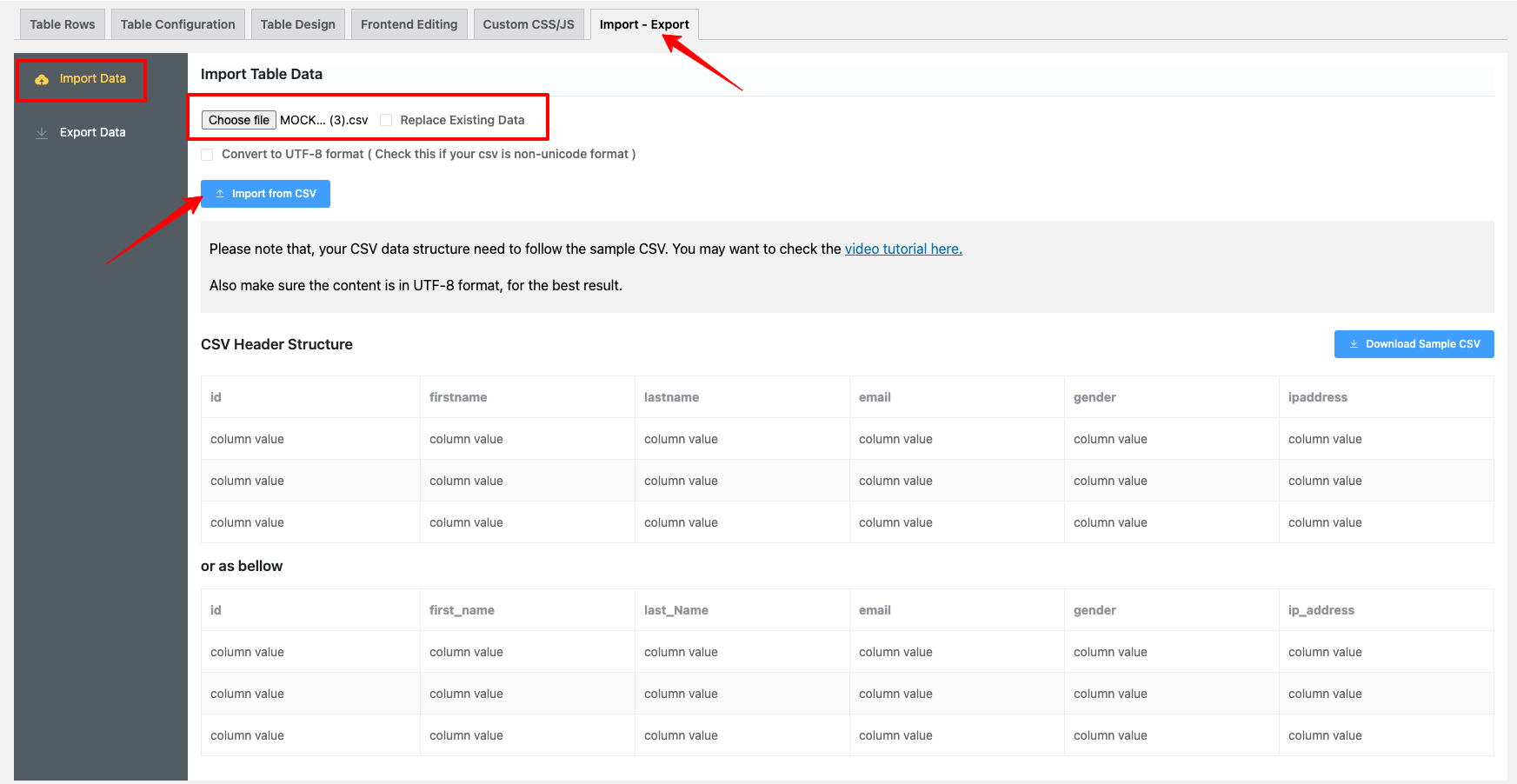 CSV File Format