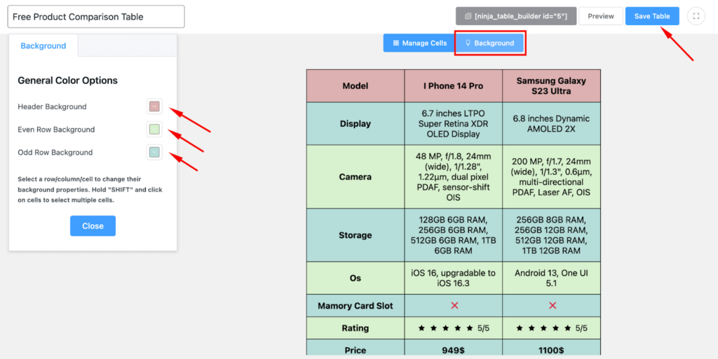 How To Create Product Comparison Table In WordPress (Free)