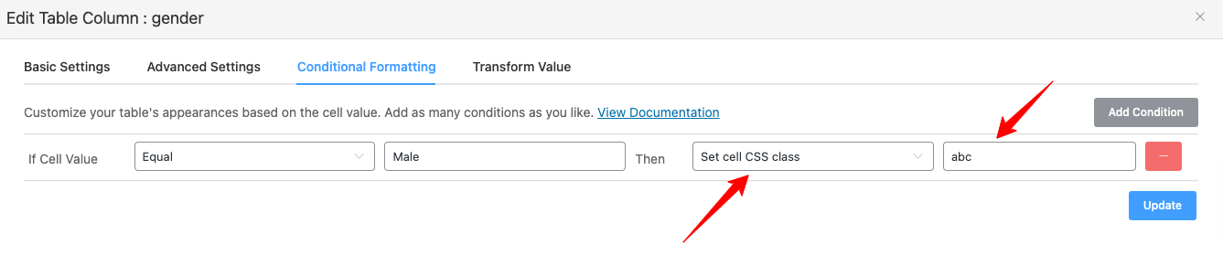 Conditional Formatting in Ninja Tables