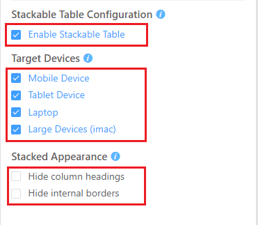 NinjaTables stackable feature