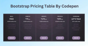 Bootstrap Pricing Table By Codepen