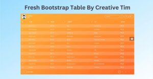 Fresh Bootstrap table by Creative tim