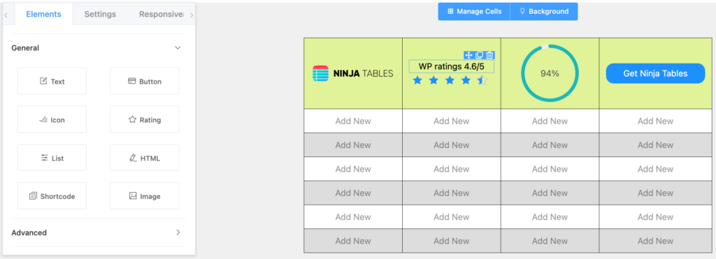 create product review table