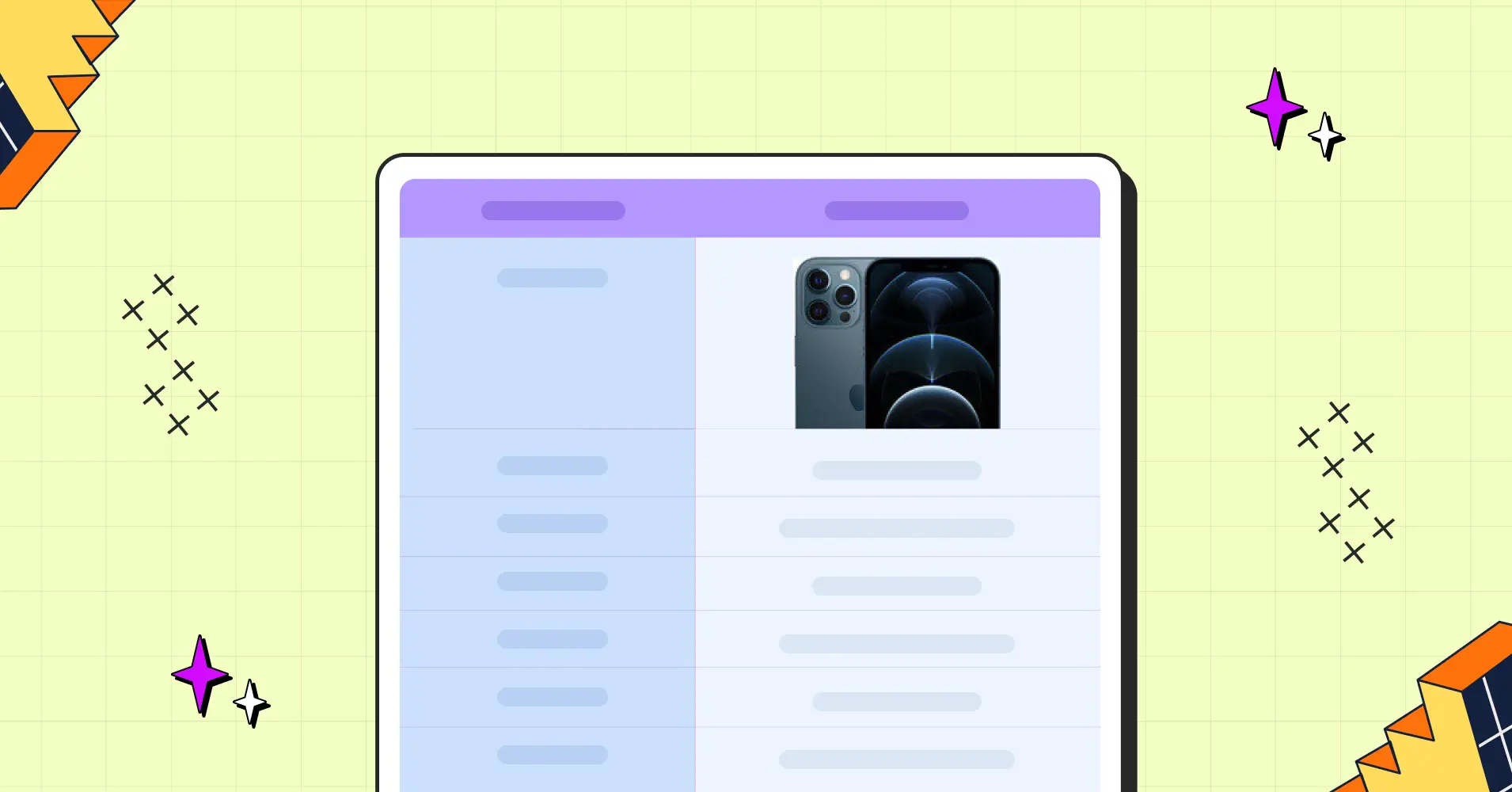 how_to_create_product_specification_table