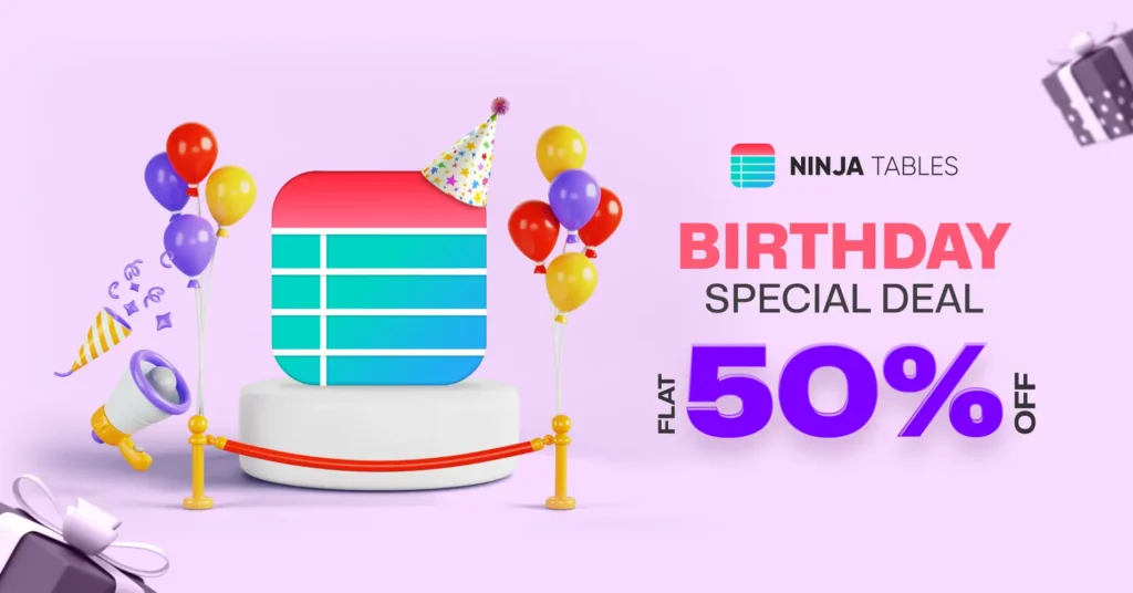 Ninja Tables Bday Special Discount