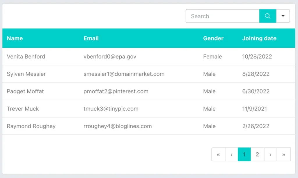 New Ui pagination in preview