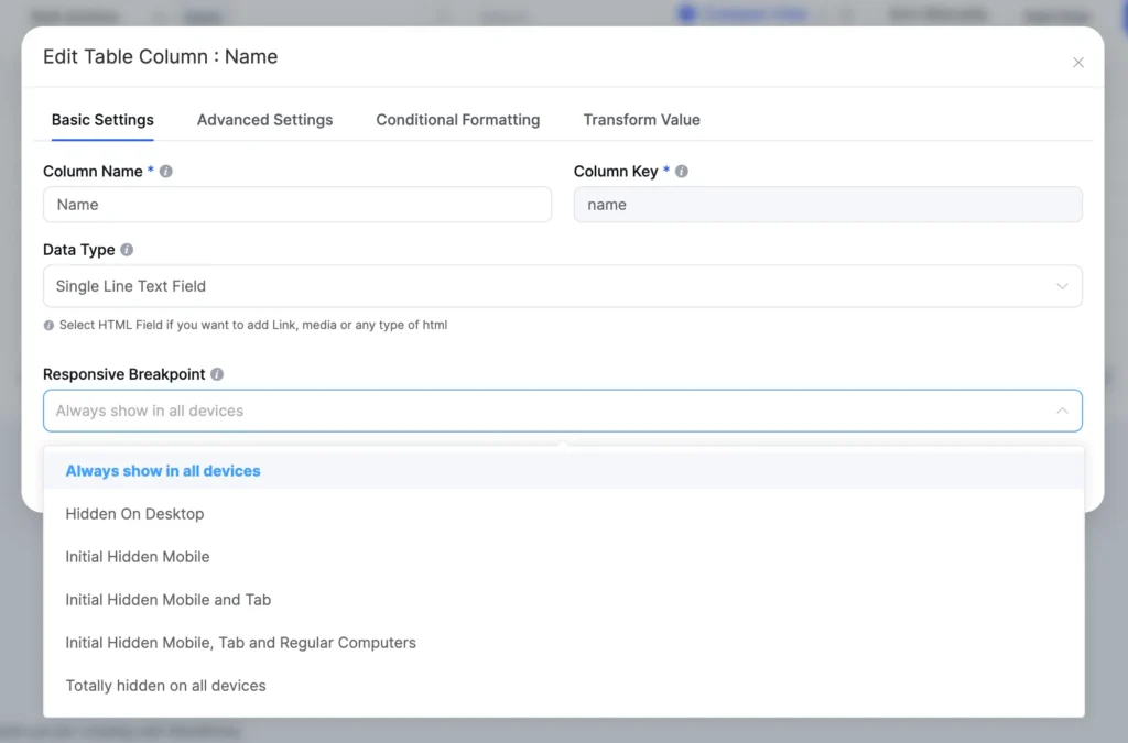 New Ui responsive breakpoints