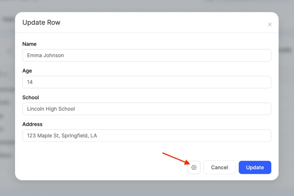 New Ui update row settings