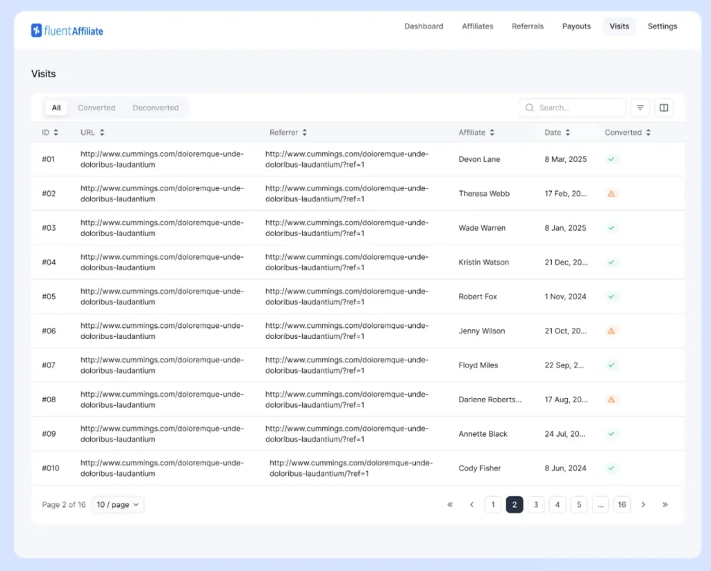 affiliate tracking fluentaffiliate