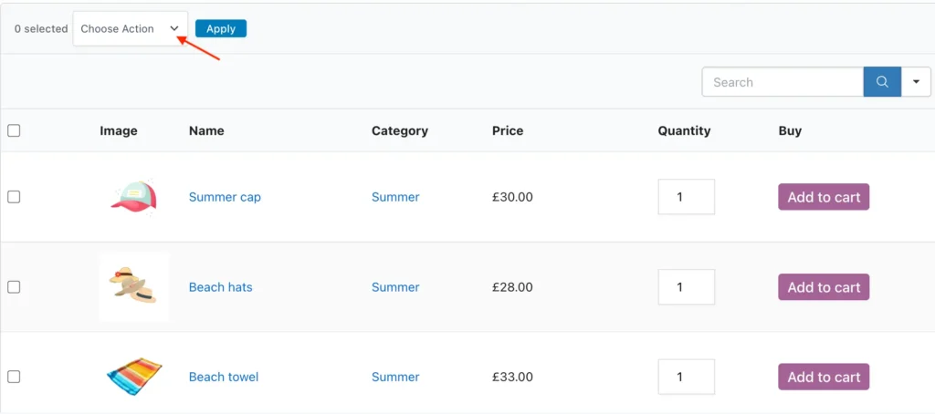 Bulk compare WooCommerce 1