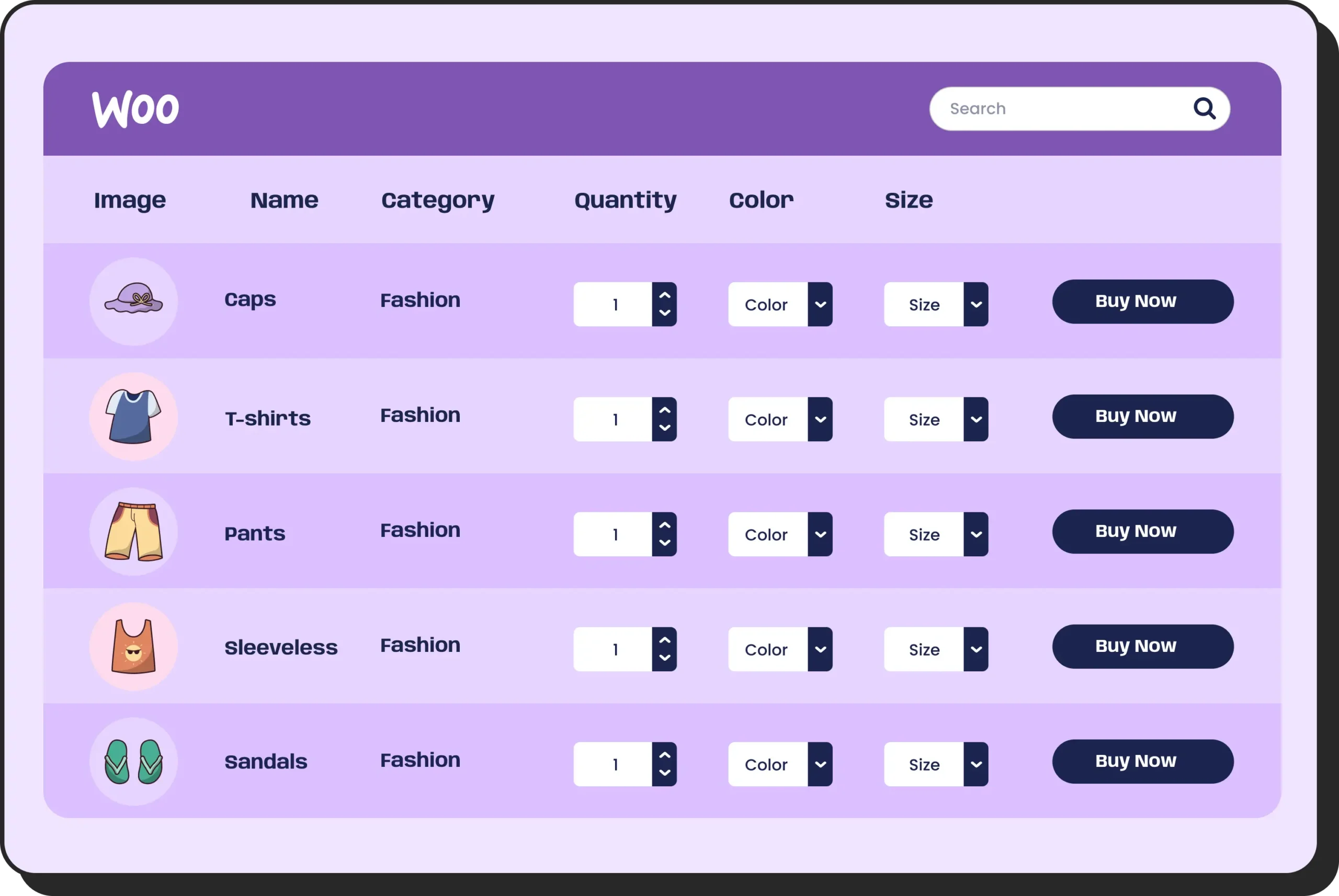 Product Table Image