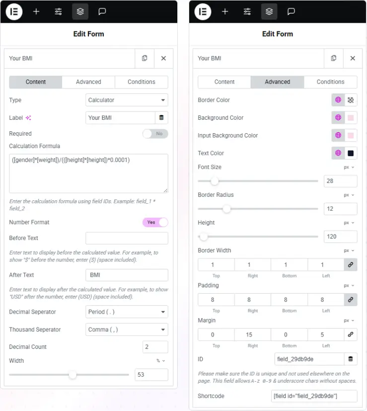 calculator-field-setting