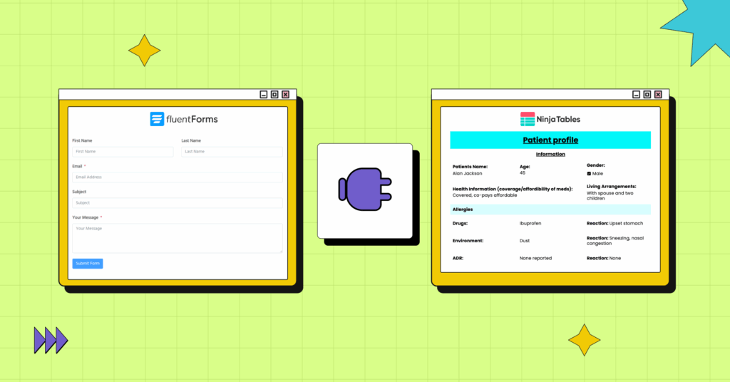 Automate Patient Data Fluent Forms to Ninja Tables