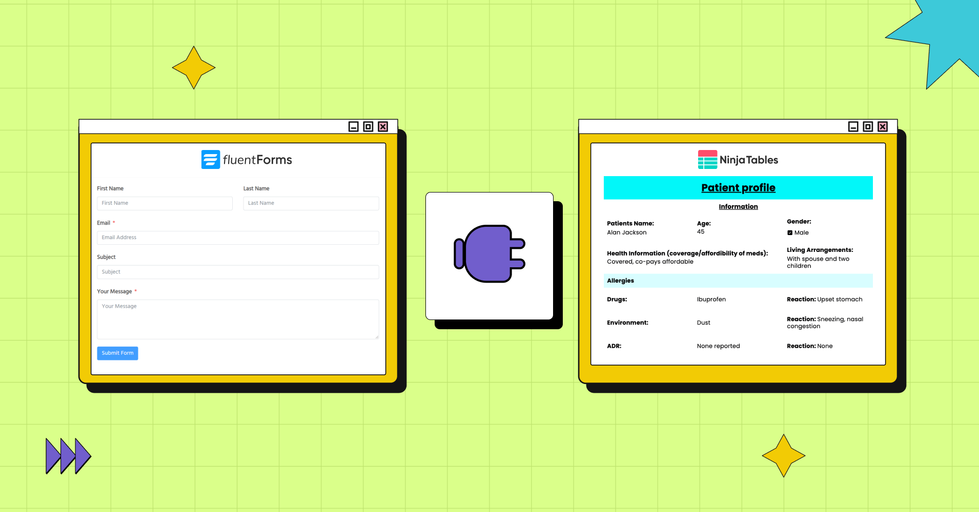 Automate Patient Data Fluent Forms to Ninja Tables