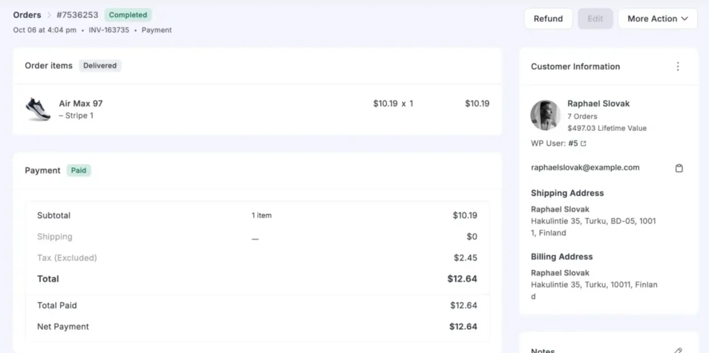FluentCart order and fulfilment