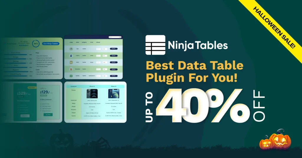 Ninja Tables halloween deal ft