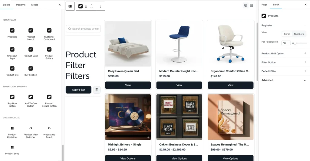 Store Design Gutenberg Blocks