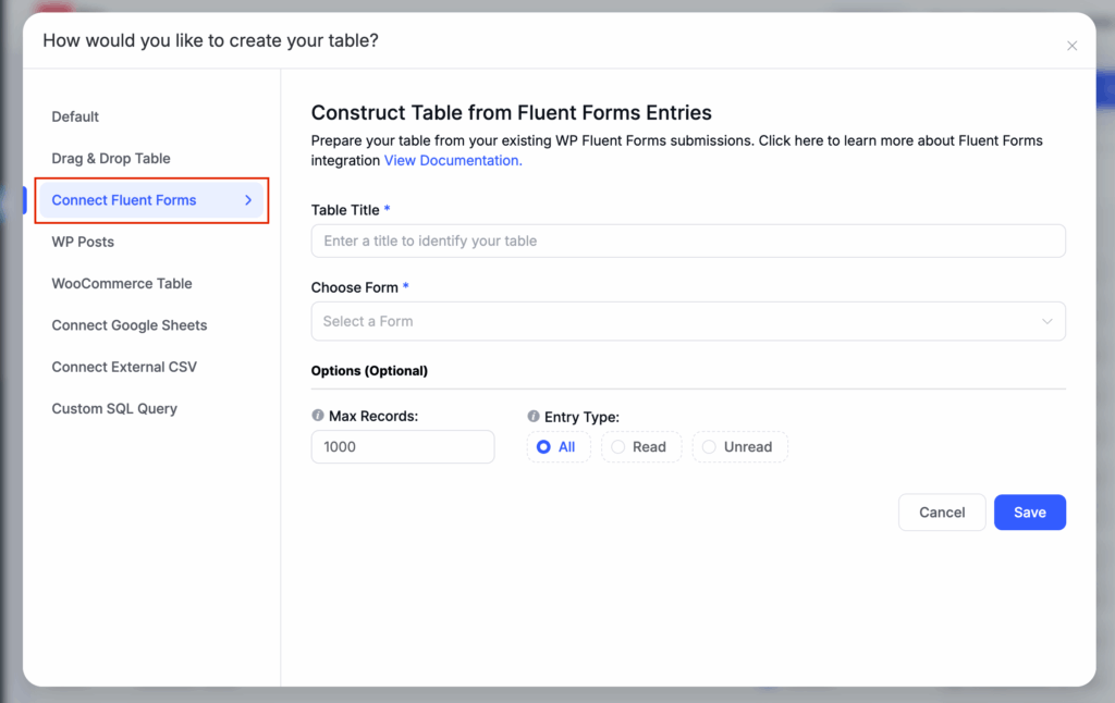 connect fluent forms