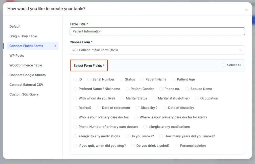 fluent forms entry field
