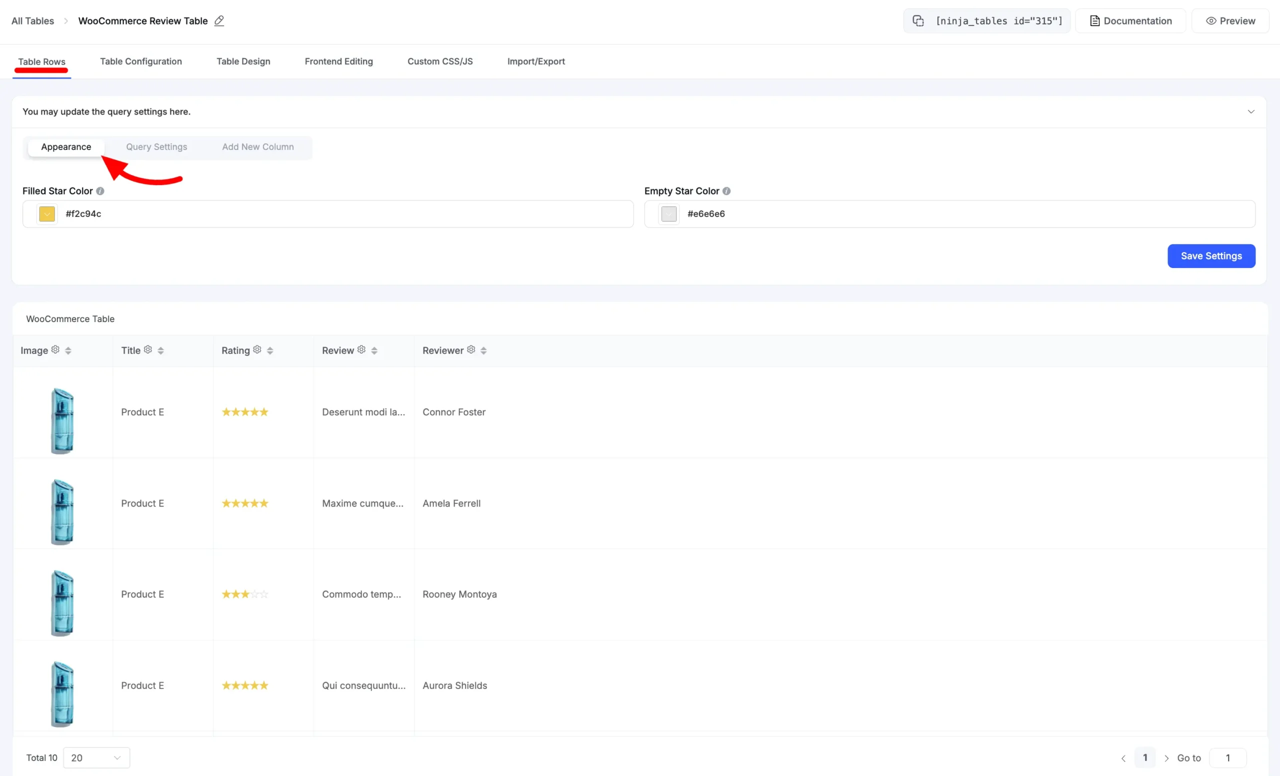 woocommerce-product-review-table