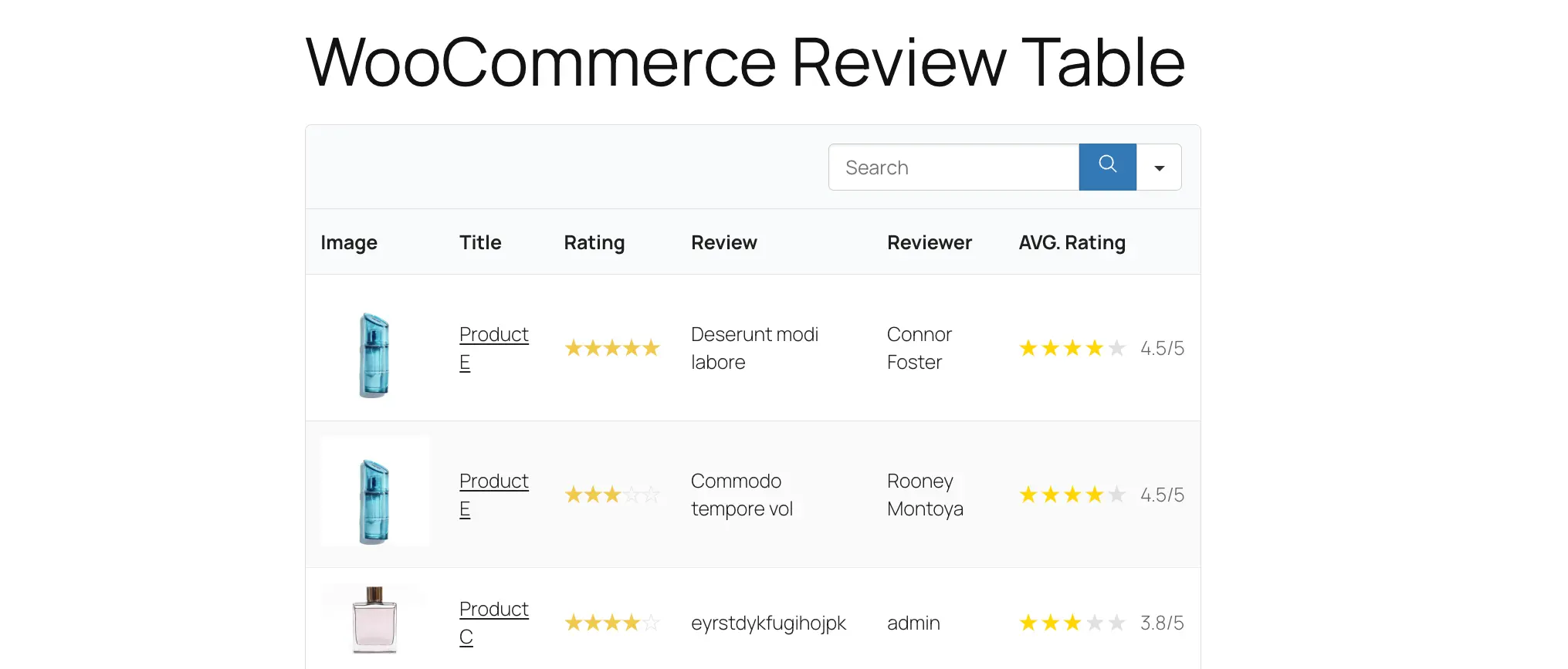 woocommerce-product-review-table
