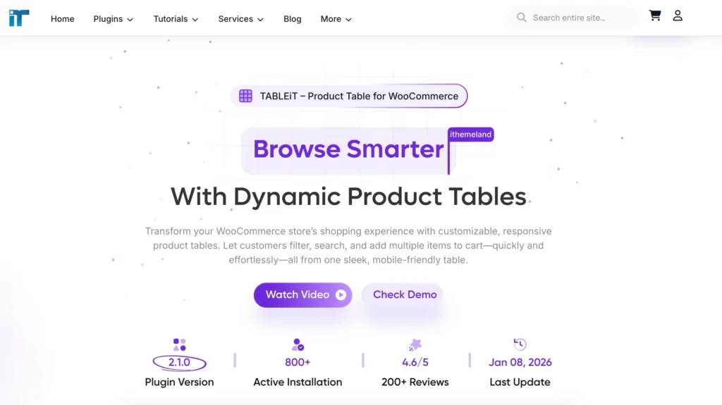 TableiT WooCommerce