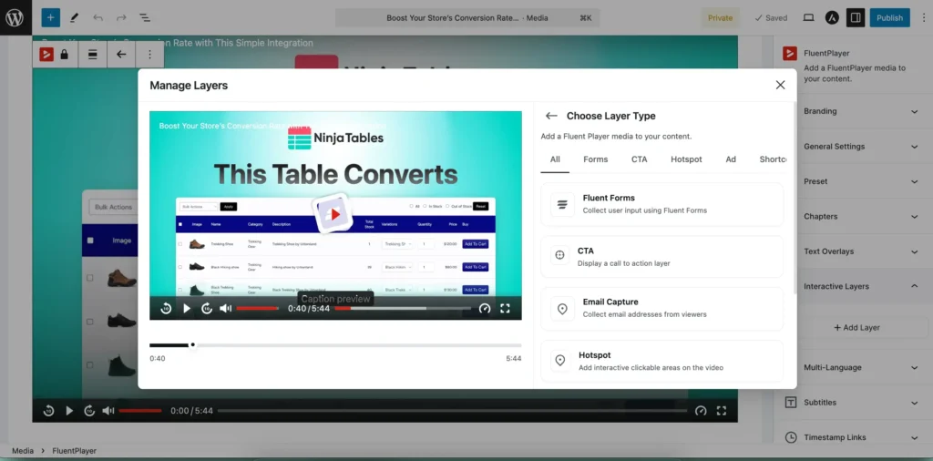 FluentPlayer media layer