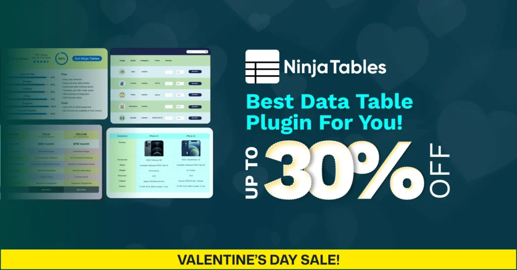 Ninja Tables valentines deal
