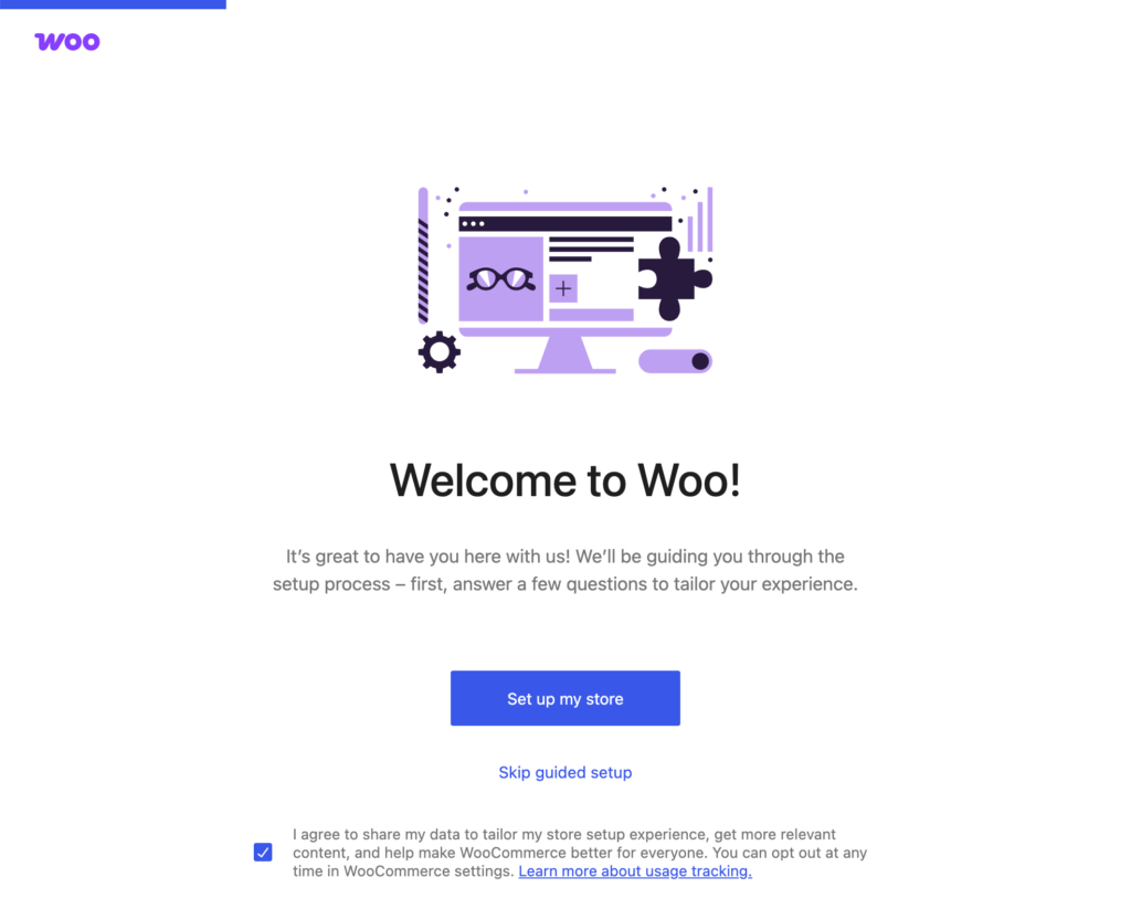 WooCommerce onboarding wizard