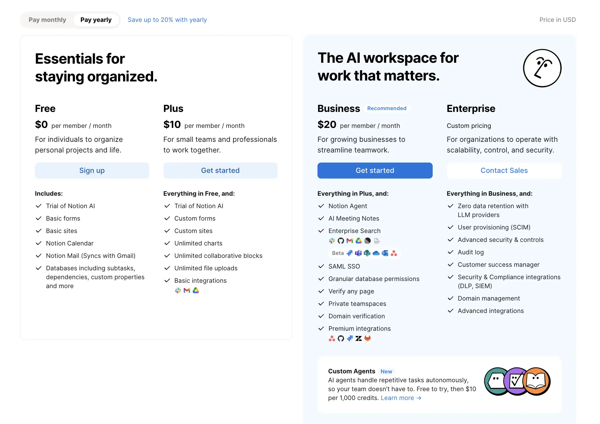 Notion's pricing model