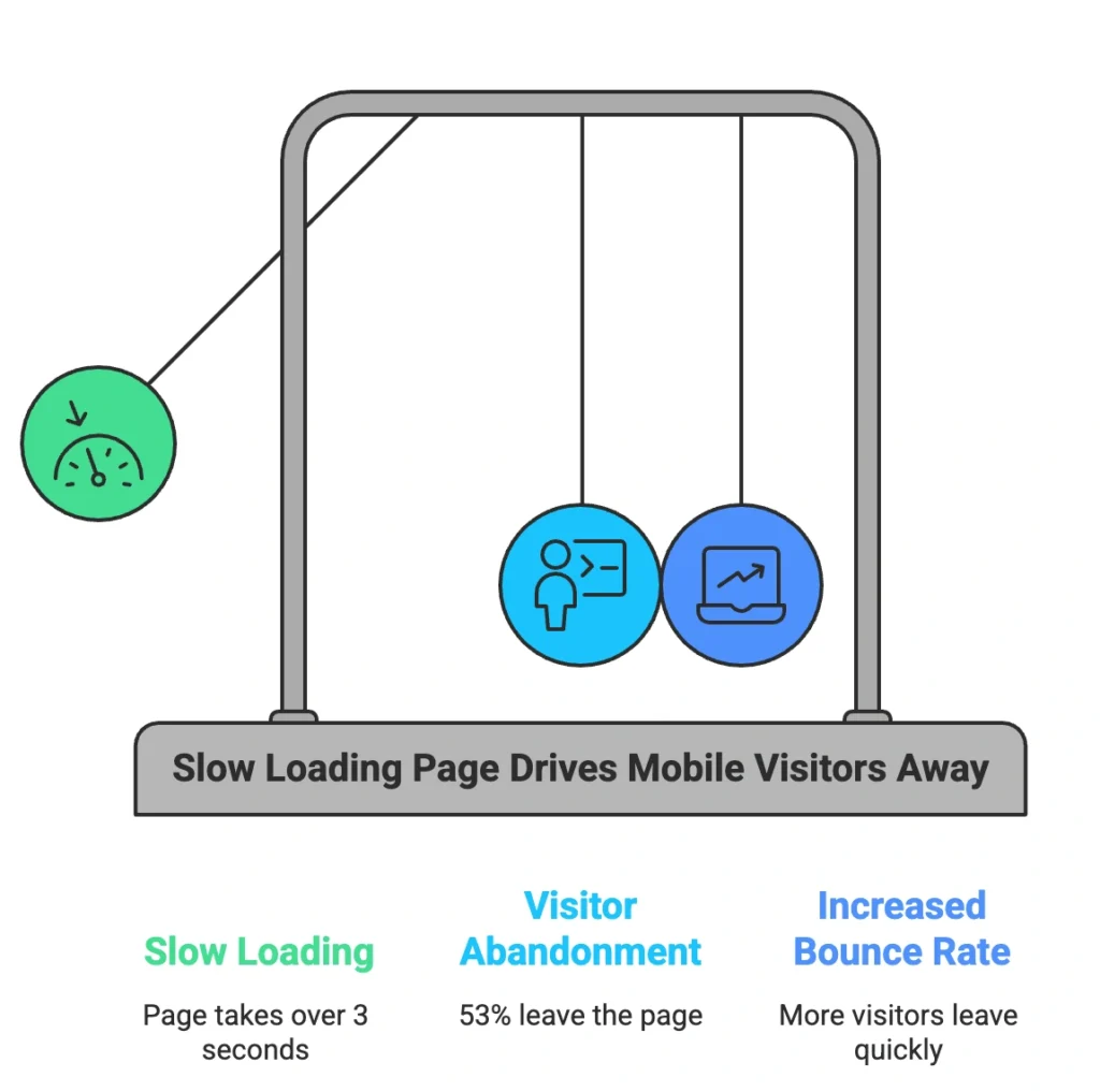 visitors leave page for slow loading speed