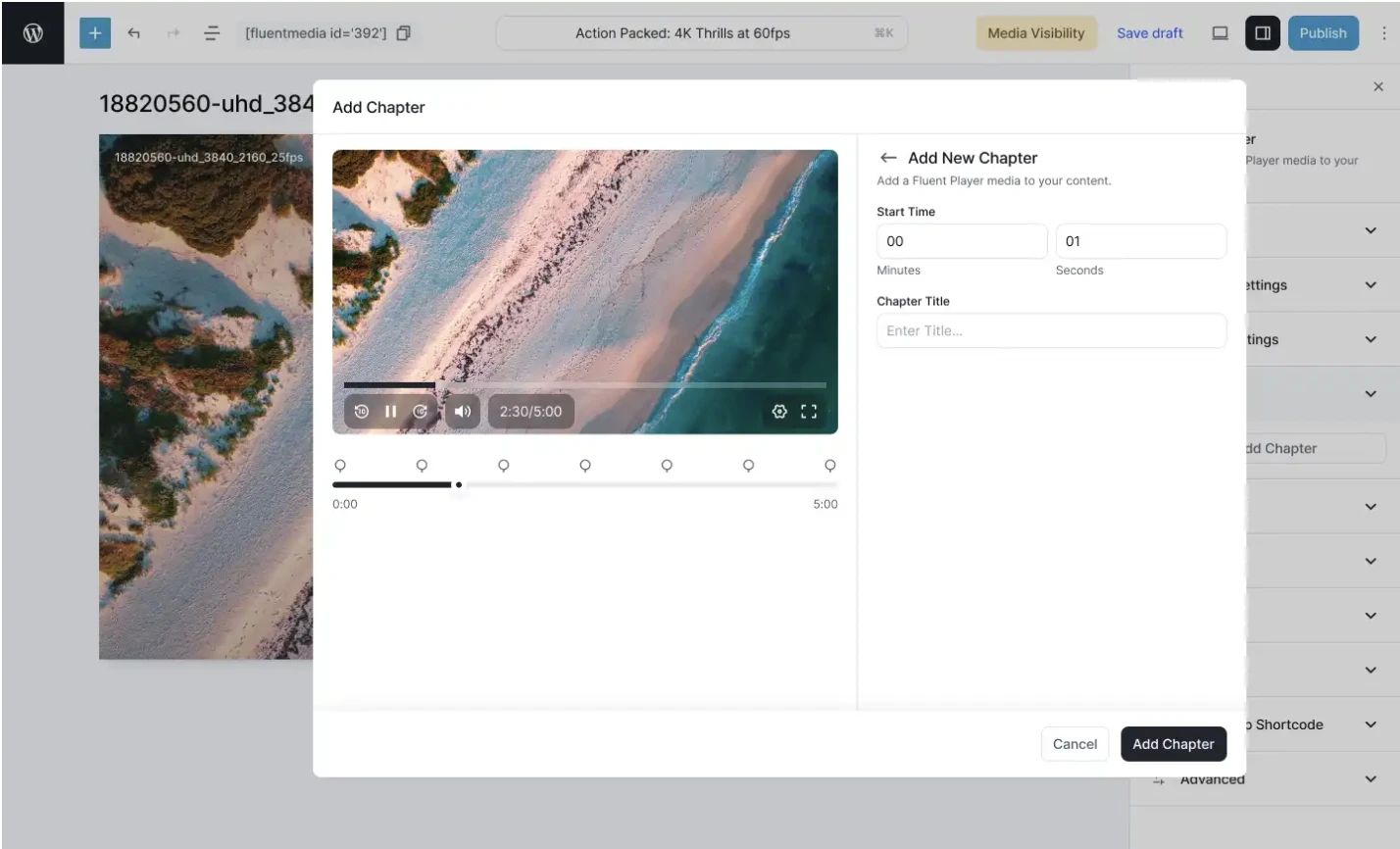 Add video chapters in FluentPlayer