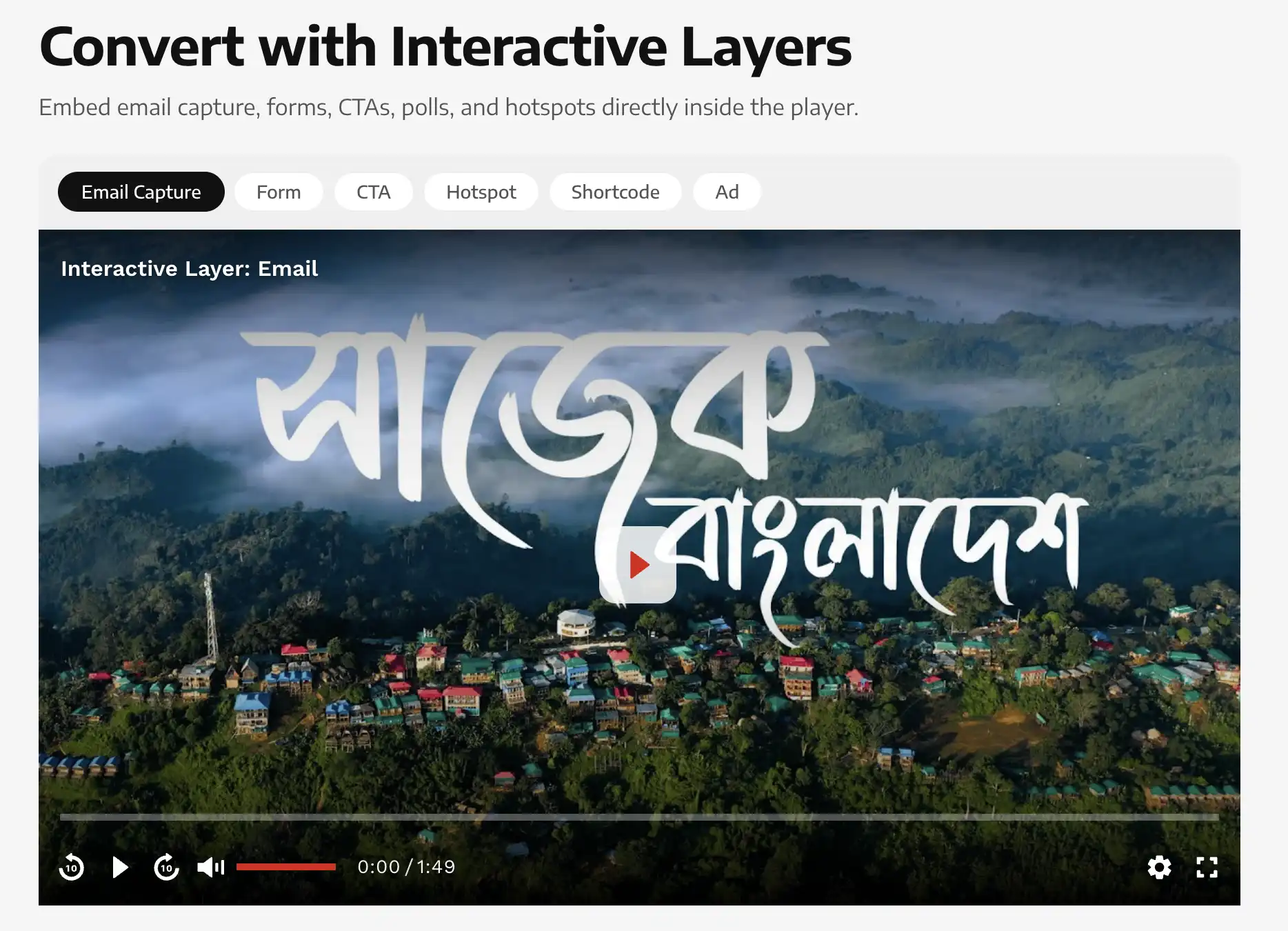 Interactive layers in FluentPlayer