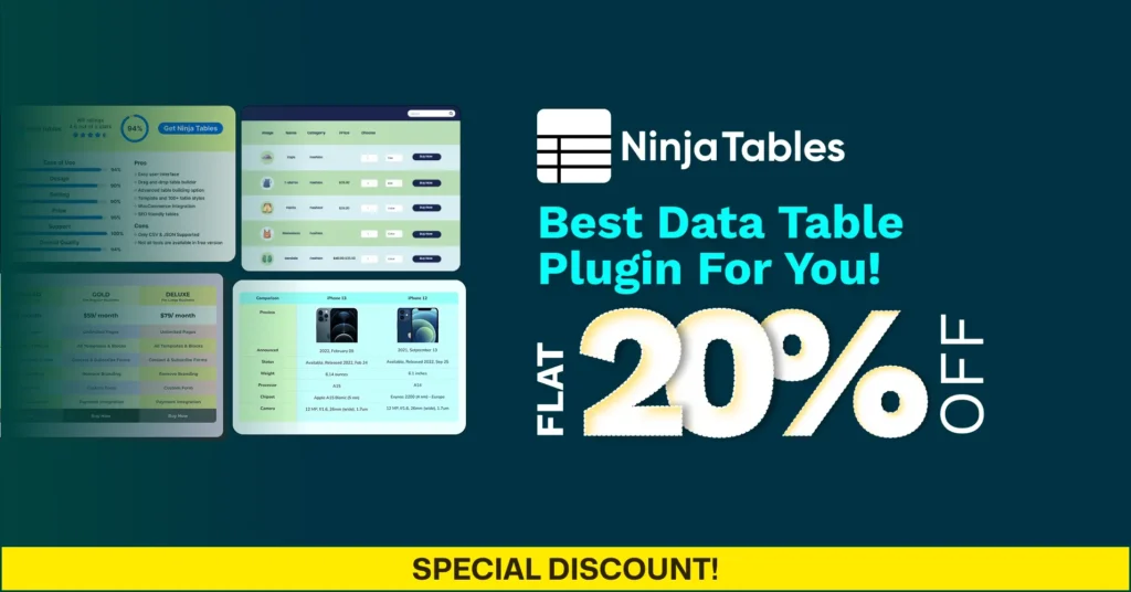 Ninja Tables Special Deal
